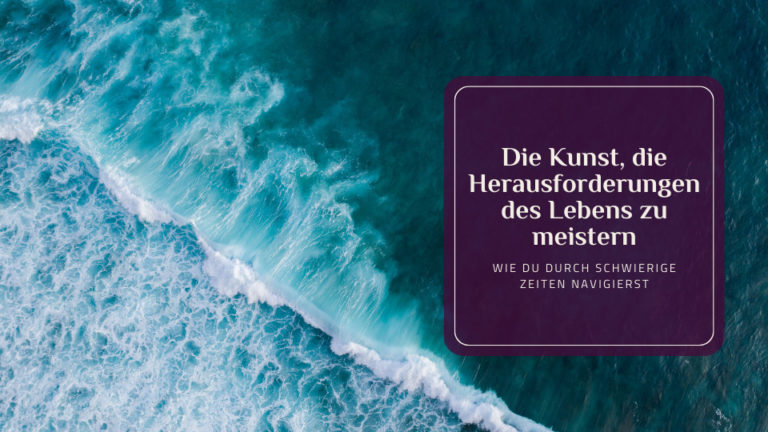 Schwierige Zeiten meistern. Wellen mit Blog Titel Text